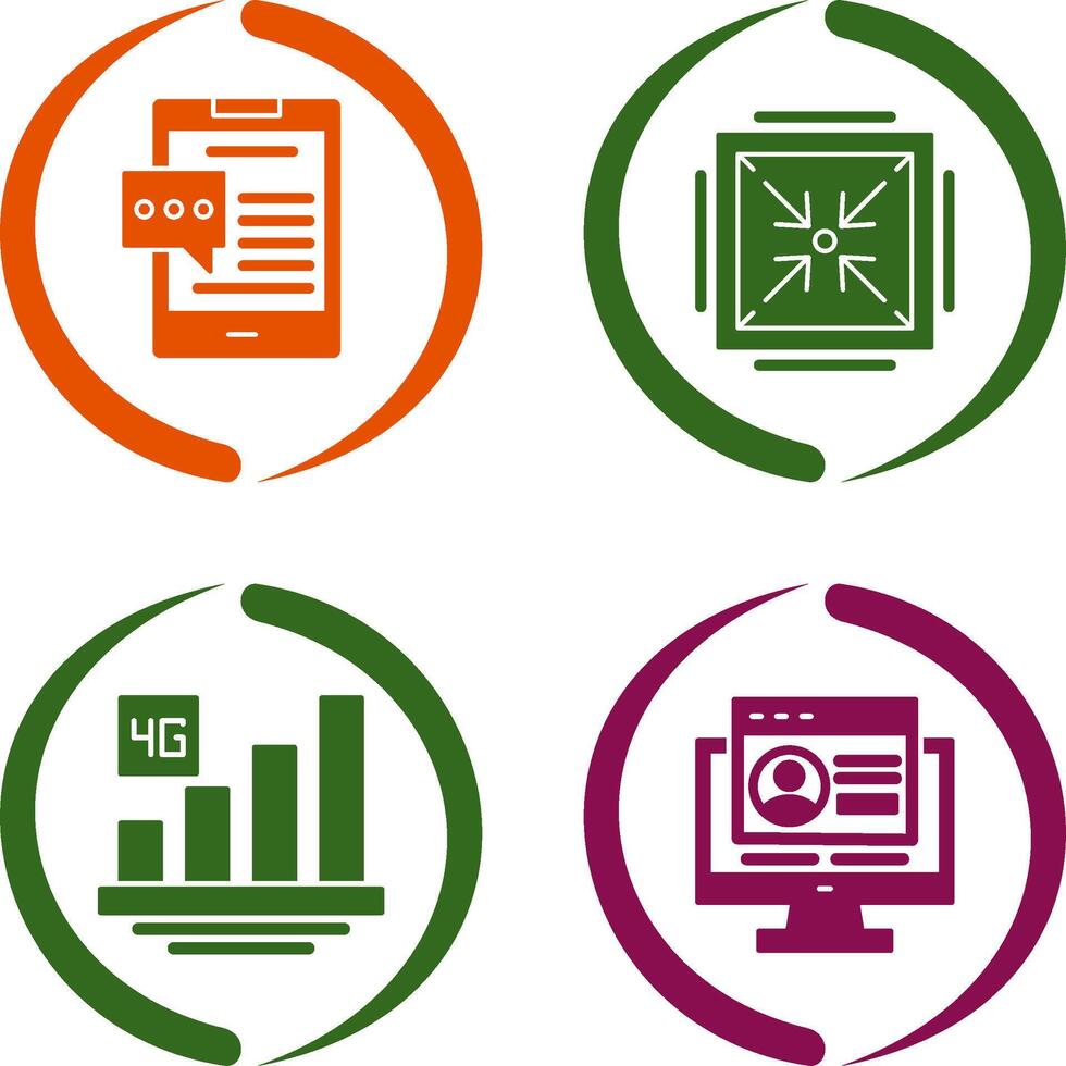 Chat and Minimize Icon vector