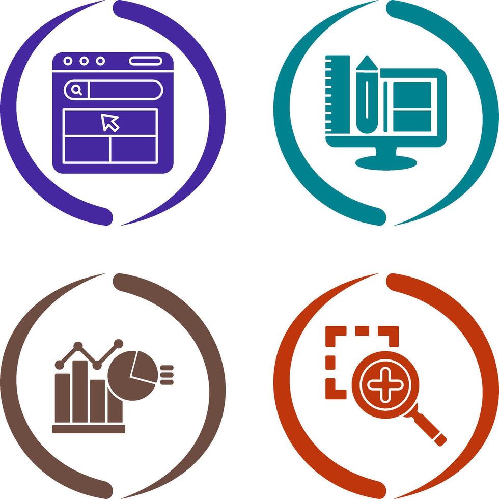 Website and Web Design Icon vector