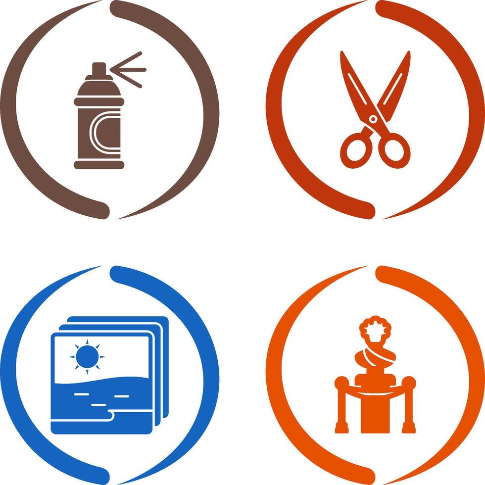 Spray and Scissors Icon vector
