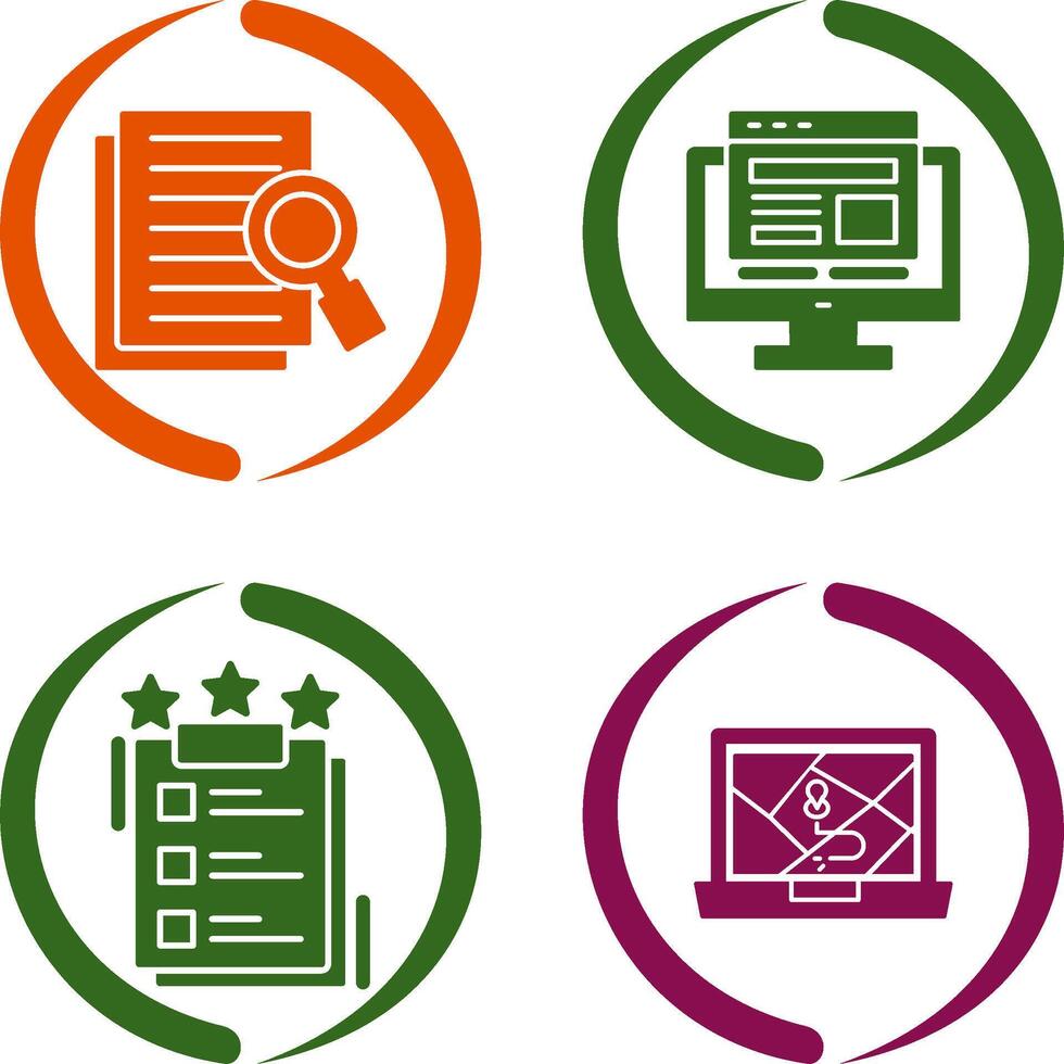 Details Looking and Adaptive Icon vector