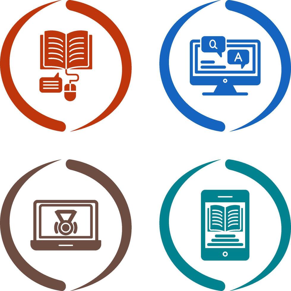 Online Learning and Faq Icon vector
