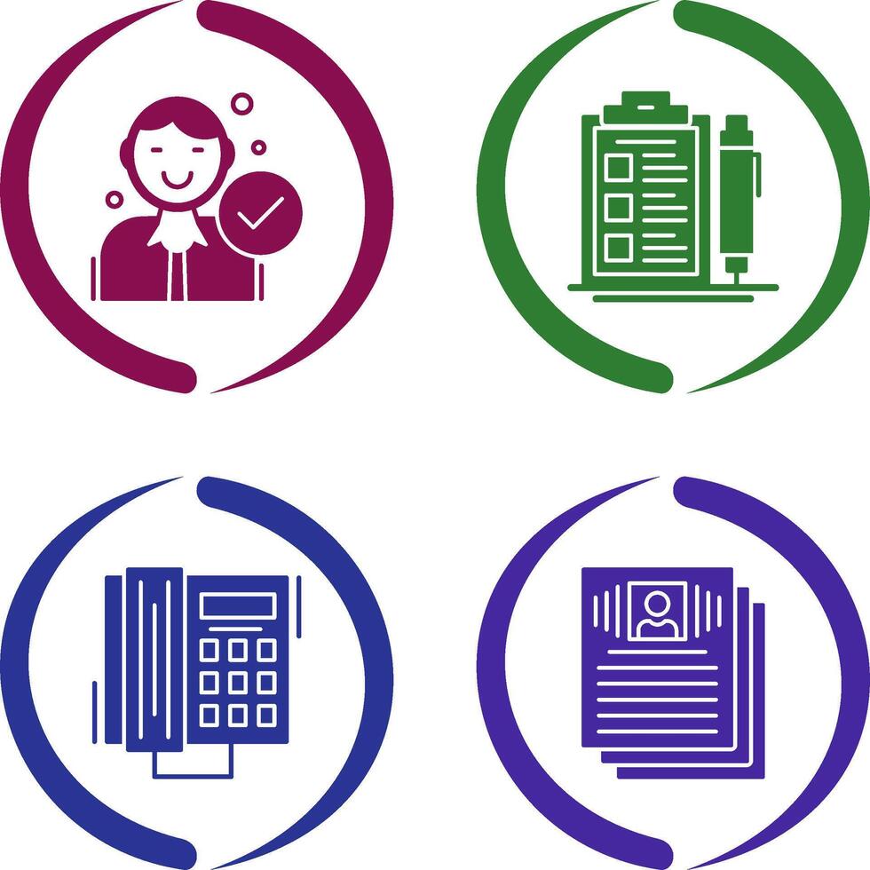 Hire and Check List Icon vector