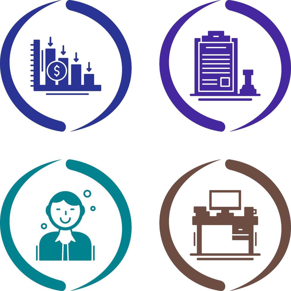 Loss and Stamp Icon vector