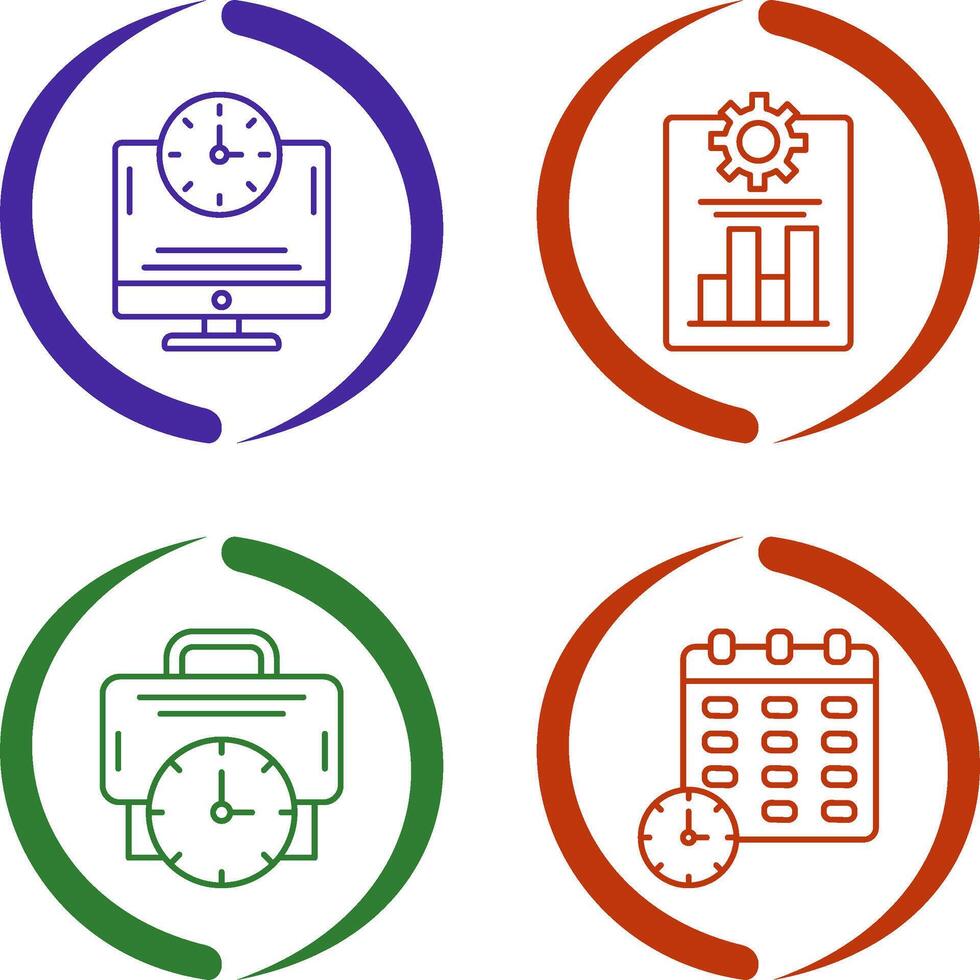Productivity and Online Time Icon vector