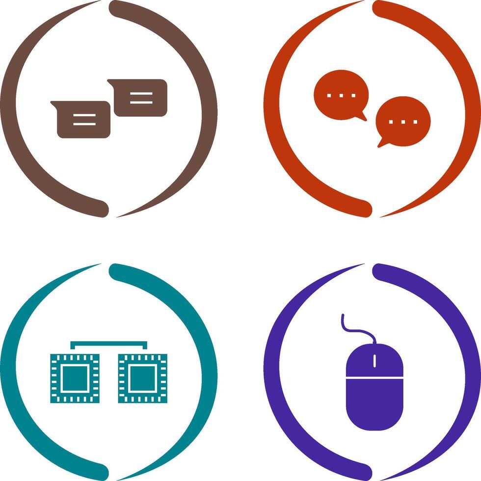messages and conversation bubbles Icon vector