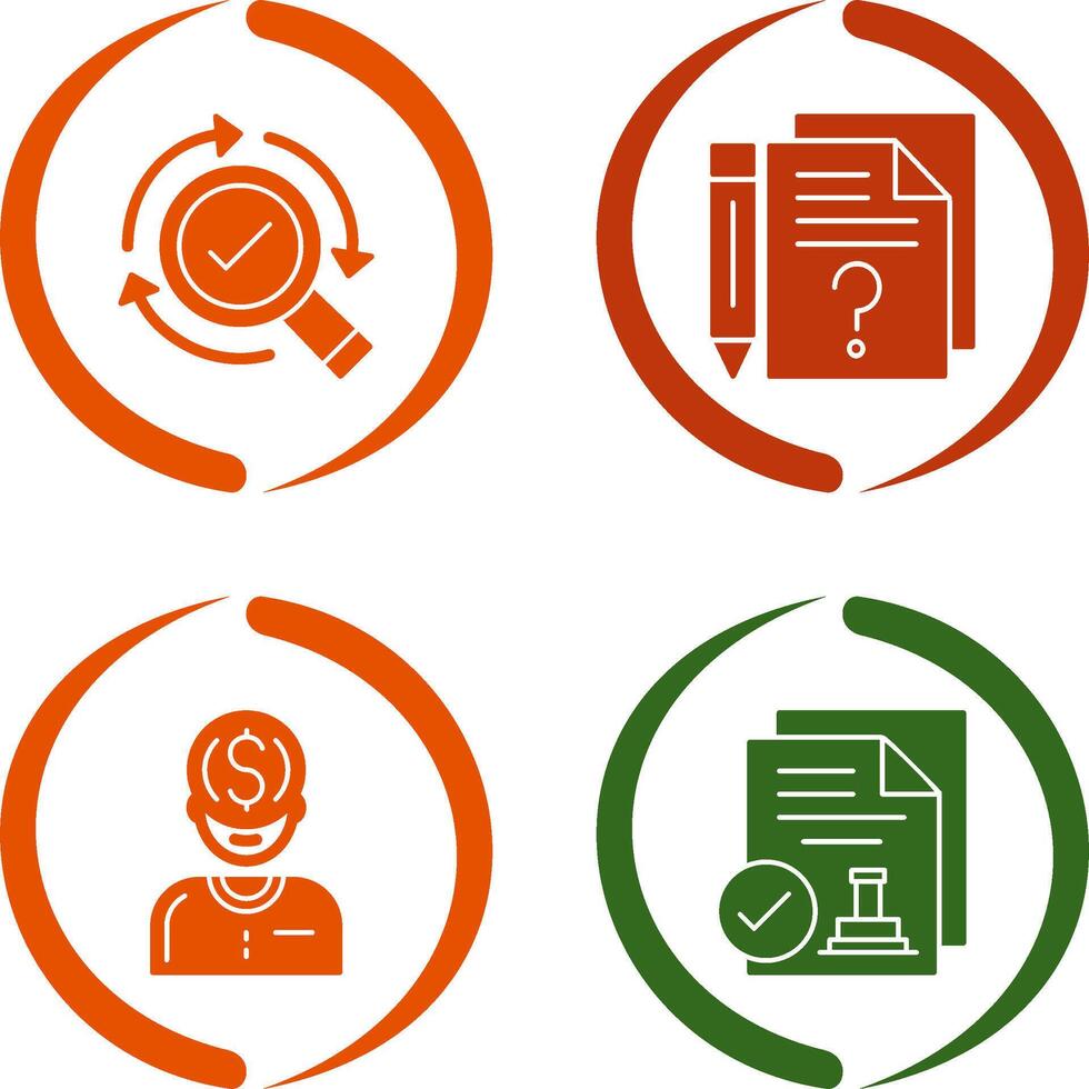 Research and Question Icon vector