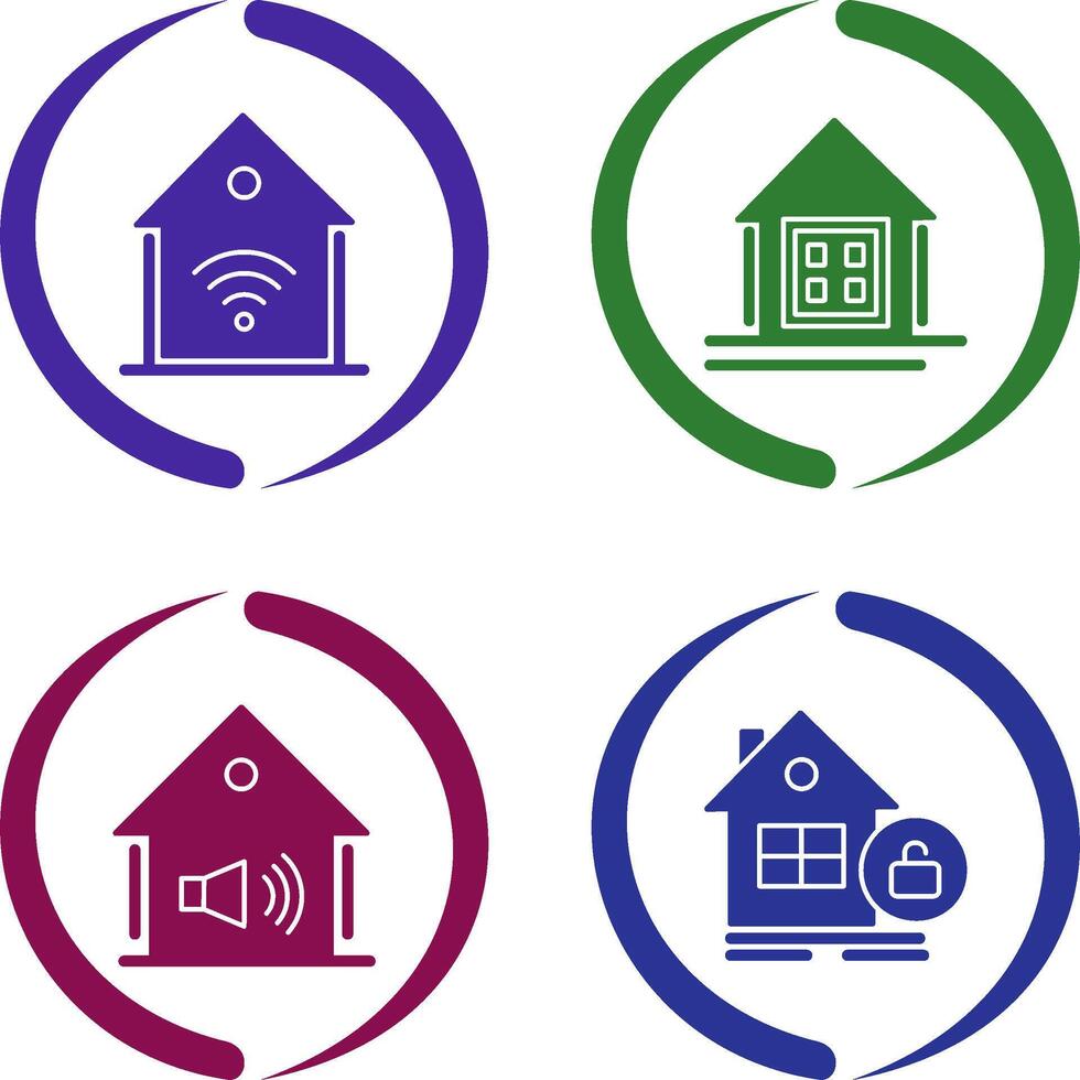 Smart Home and Window Icon vector