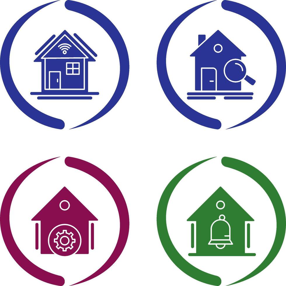 Search and Smart Home Icon vector