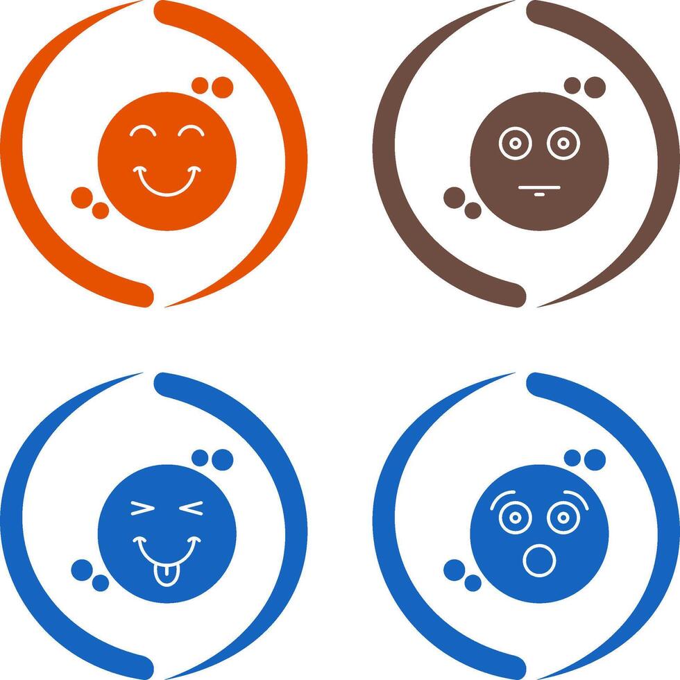 Smile and Neutral Icon vector