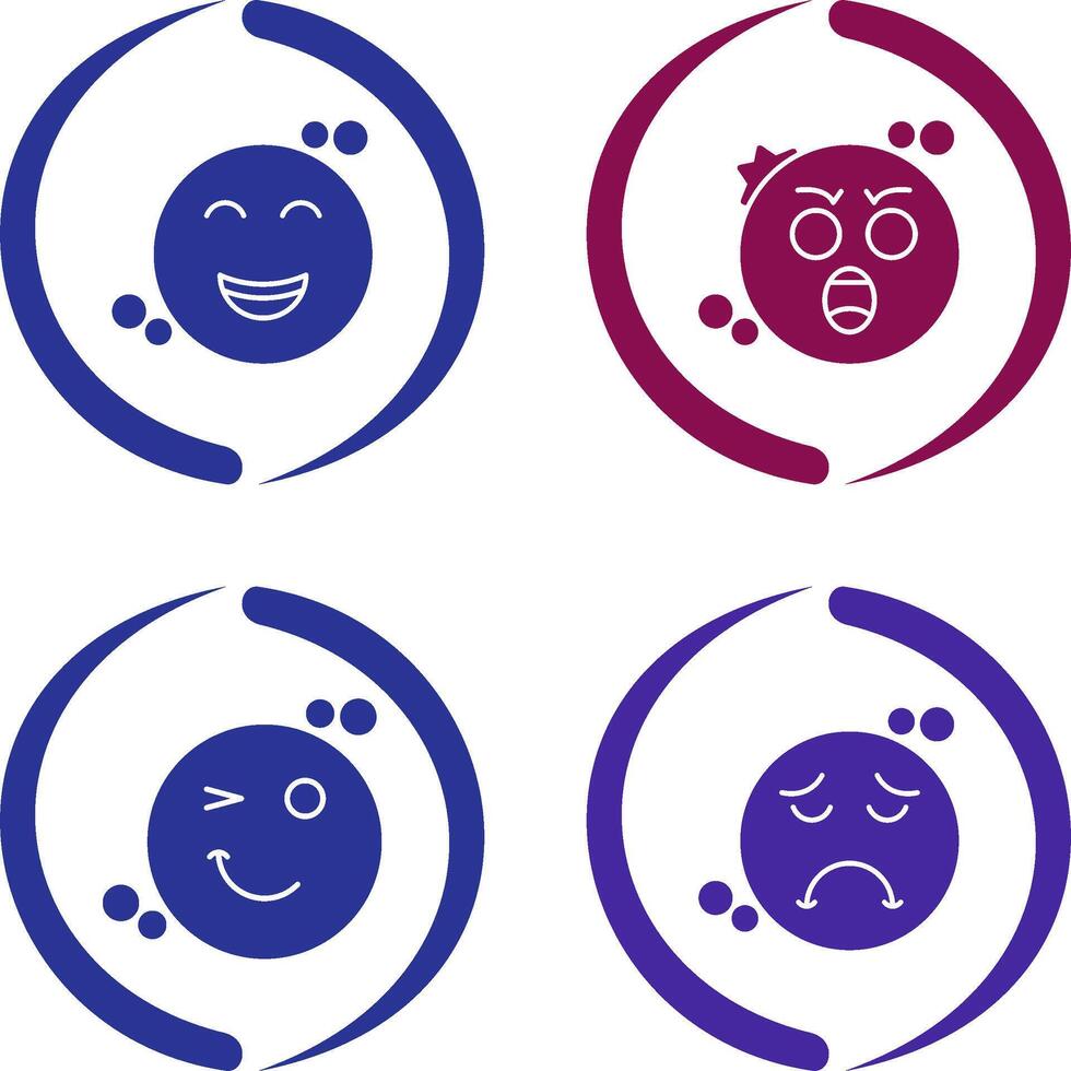 Shock and Happy Icon vector