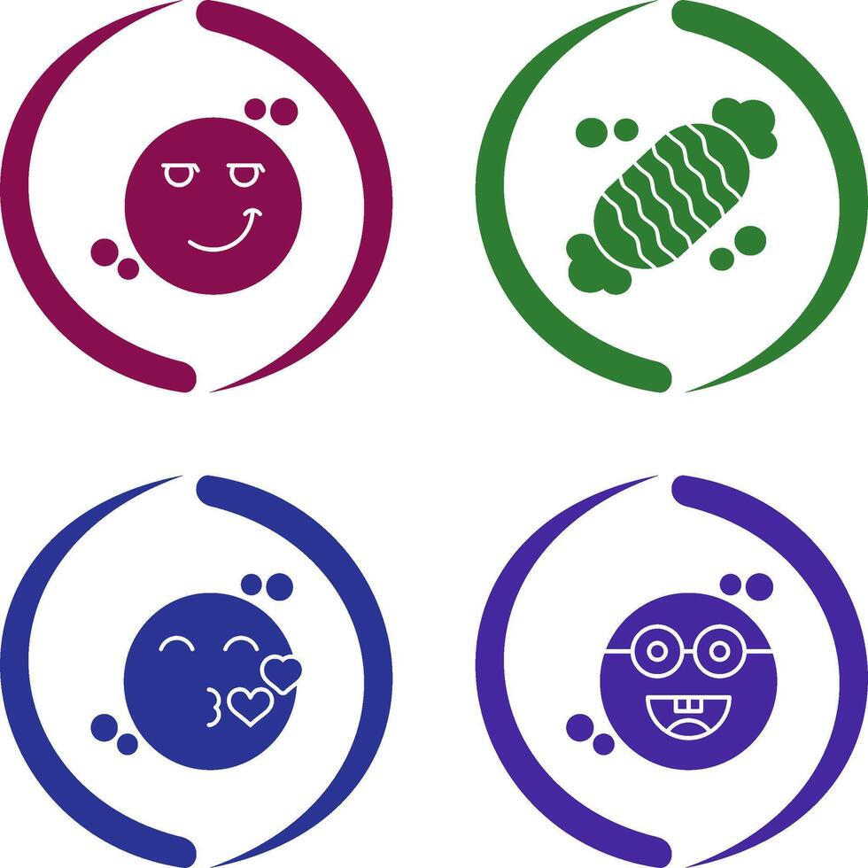 Smirk and Candy Icon vector