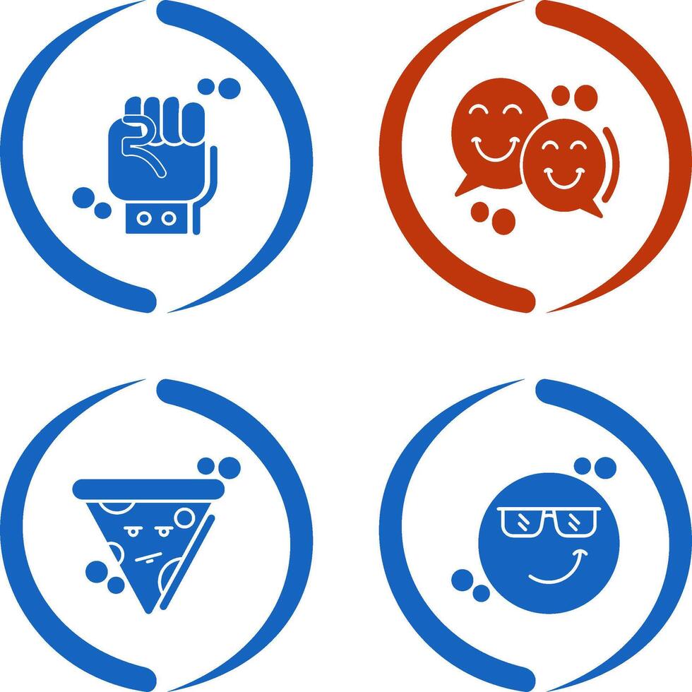 Fist and Chatting Icon vector