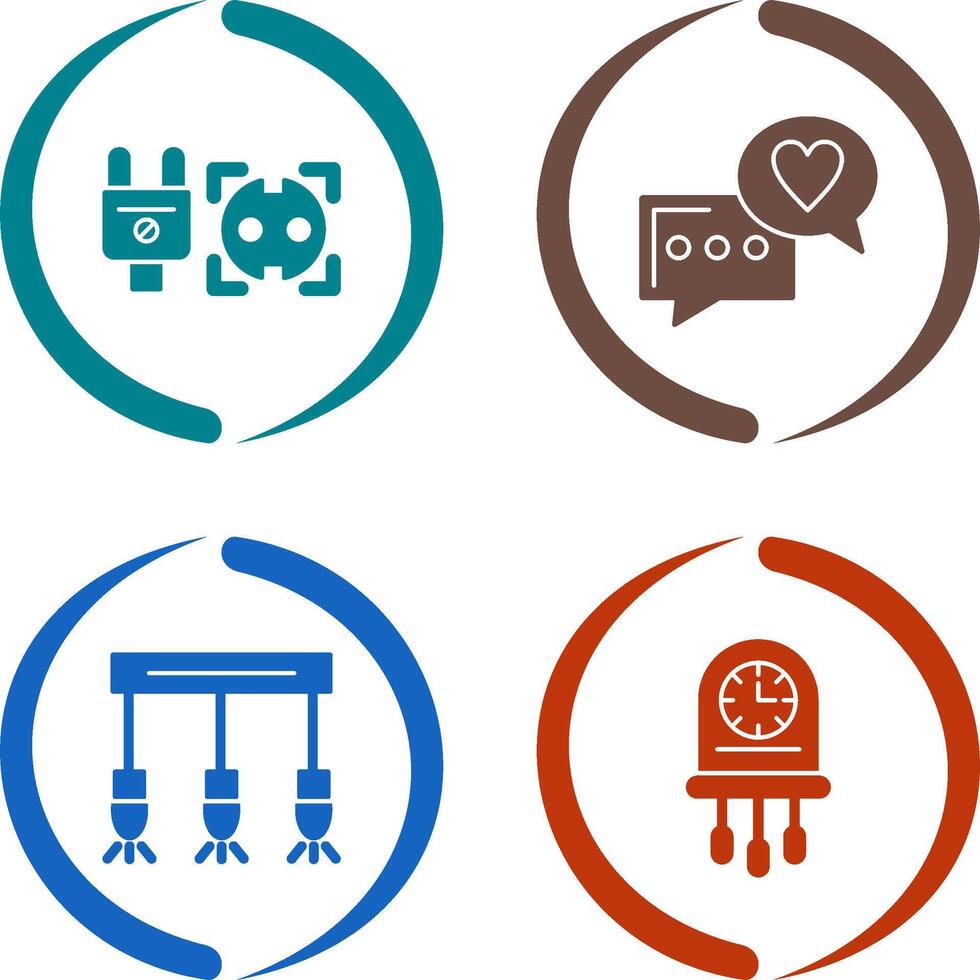 Socket and Chat Icon vector