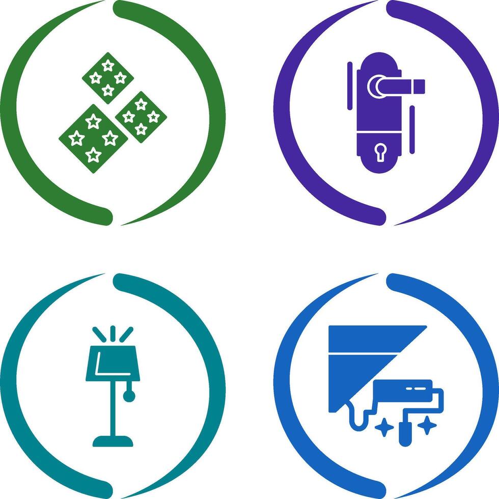Tiles and Doorknob Icon vector