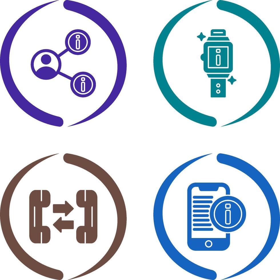 share and smartwatch Icon vector