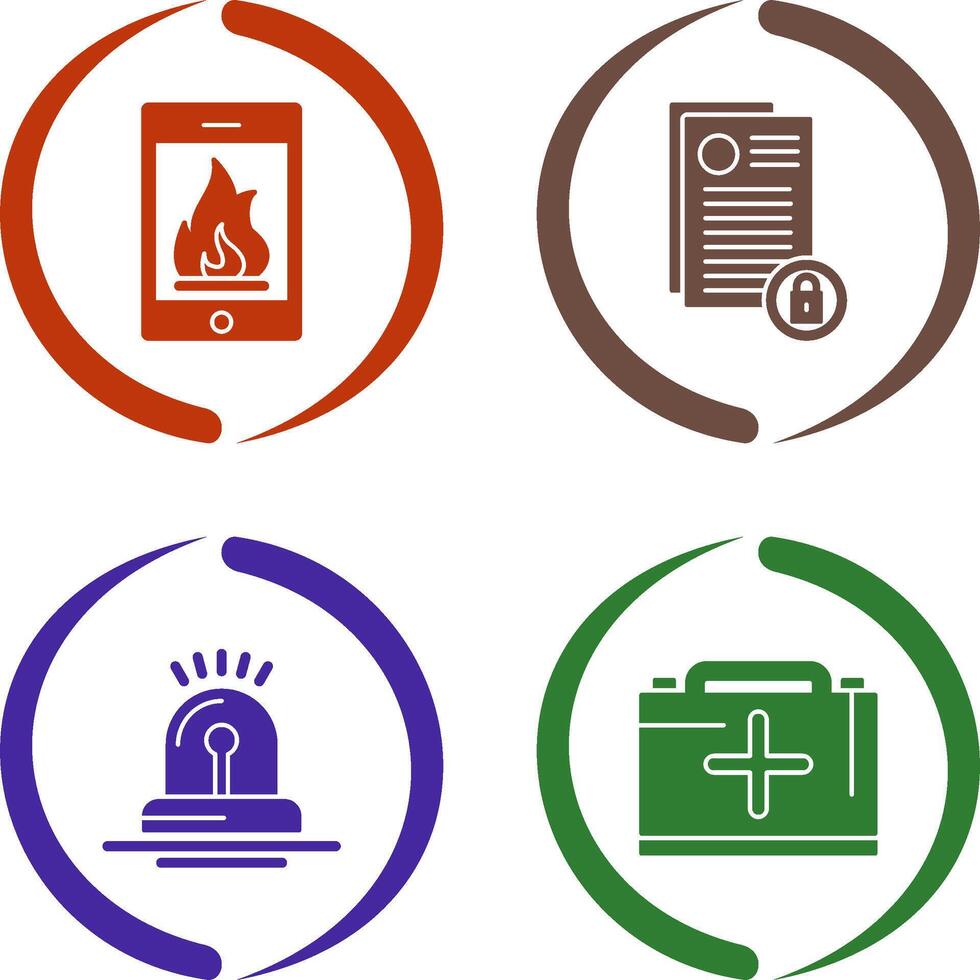 Fire and Privacy Icon vector