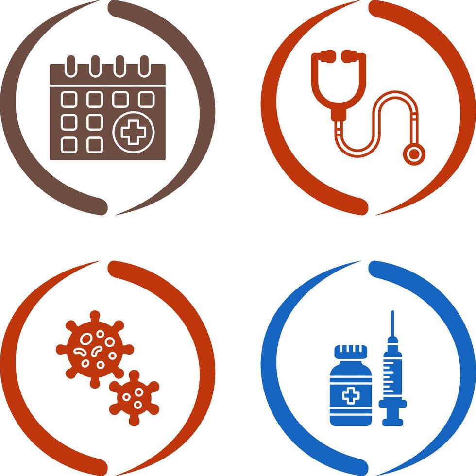 Calender and healthcare Icon vector