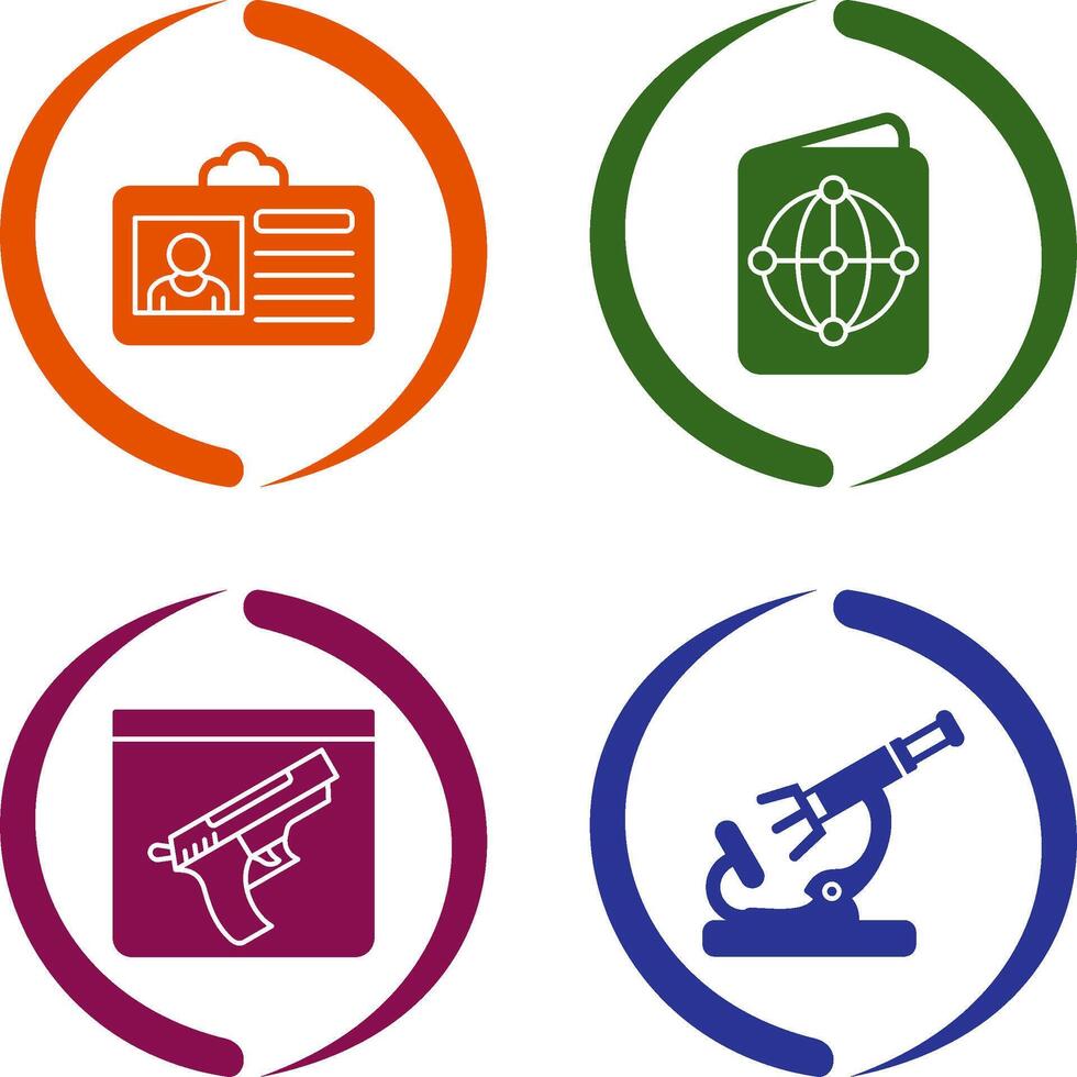 Criminal Card and Passport Icon vector