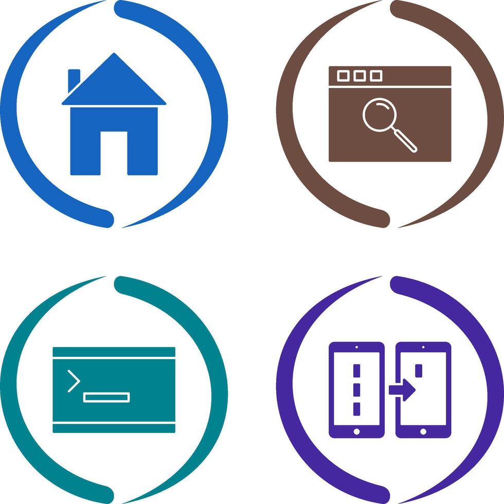 homepage and browser Icon vector