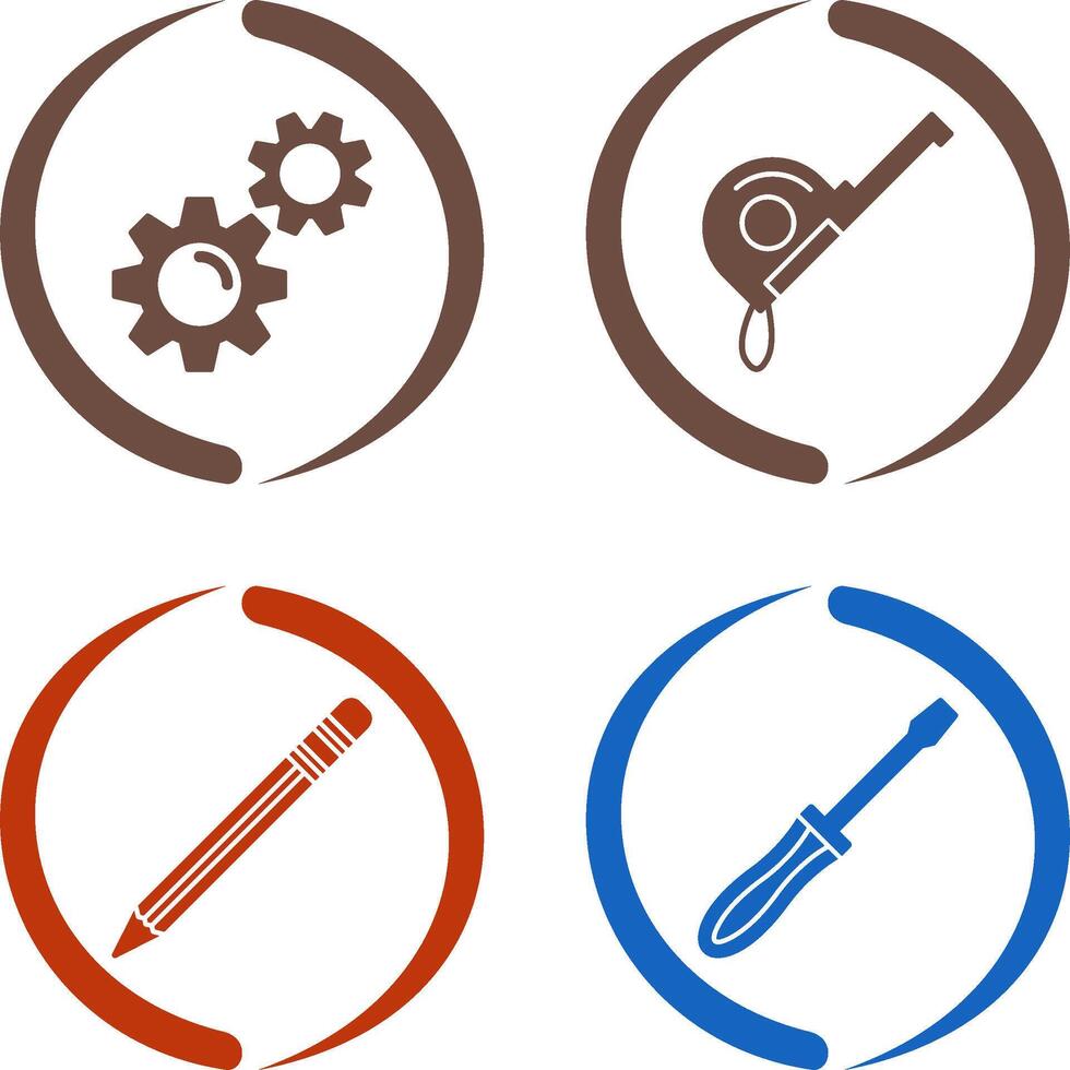 Gears and Roulette Icon vector