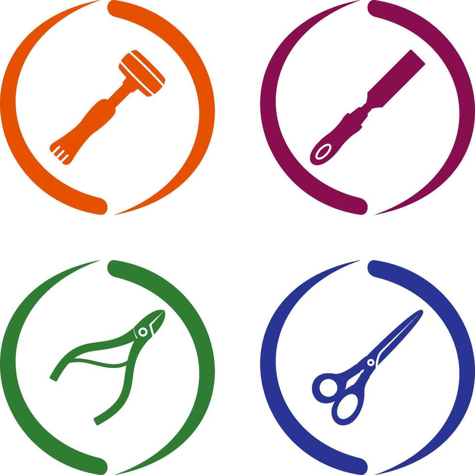 Sledgehmmer and Chisel Icon vector