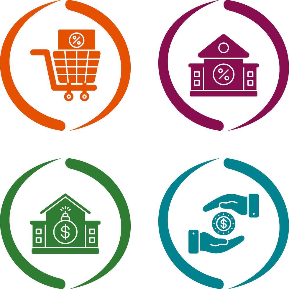 Shopping Tax and estate Icon vector