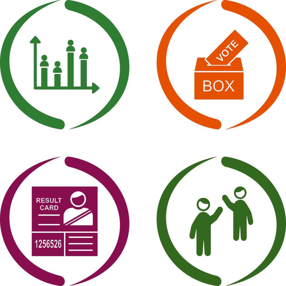 Giing Vote and Candidate and Graph Icon vector