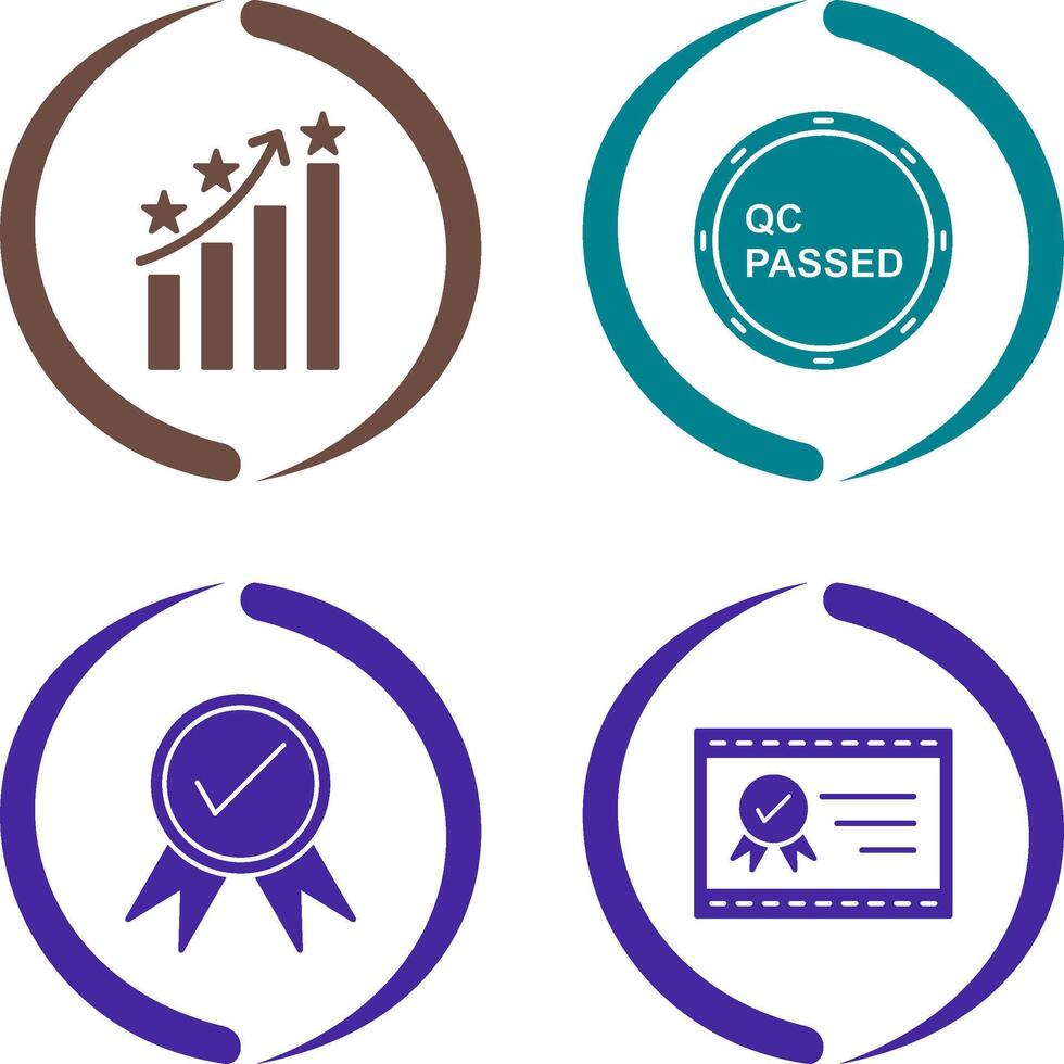 Reputation Management and QC Passed Icon vector