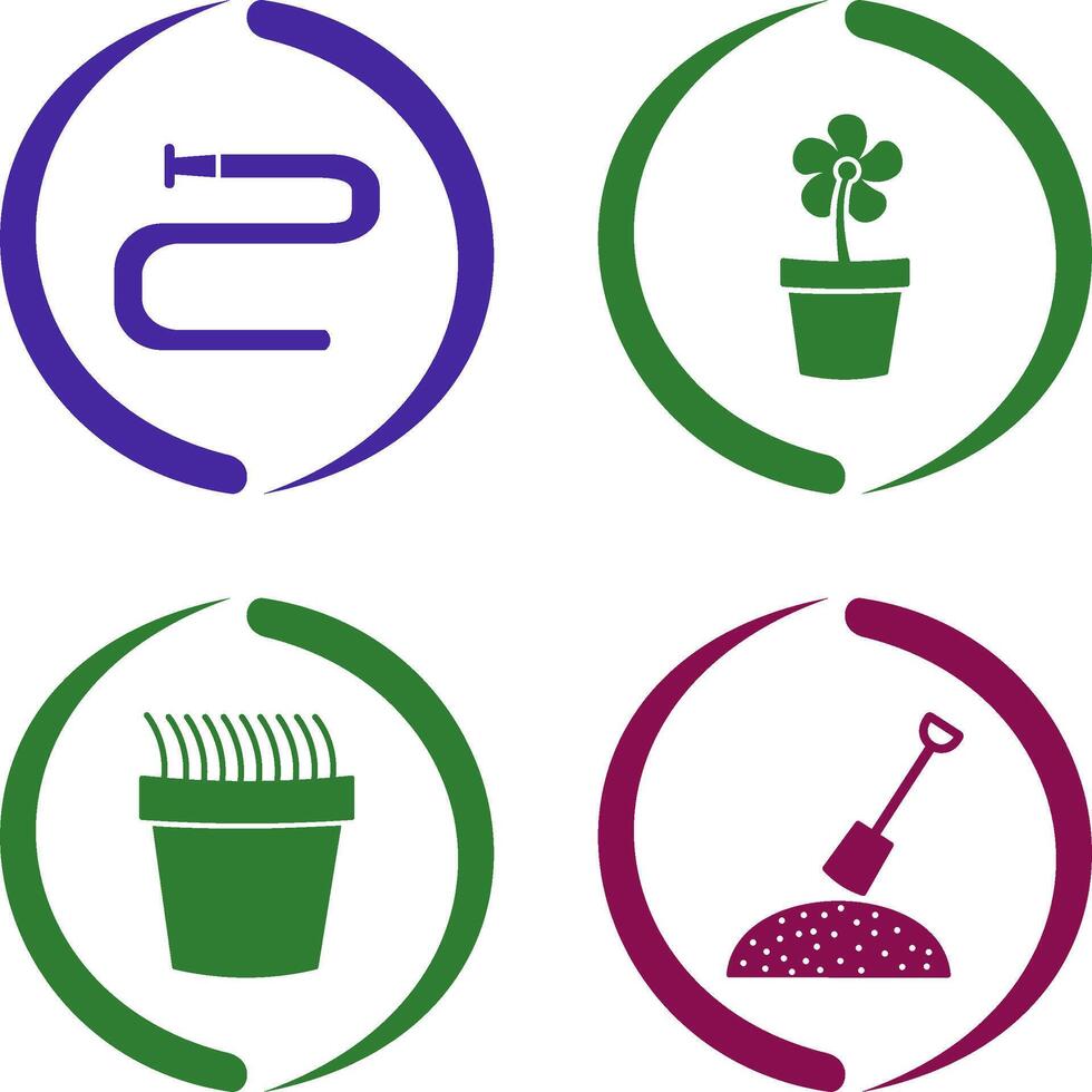 Water Pipe and Lower Pot Icon vector