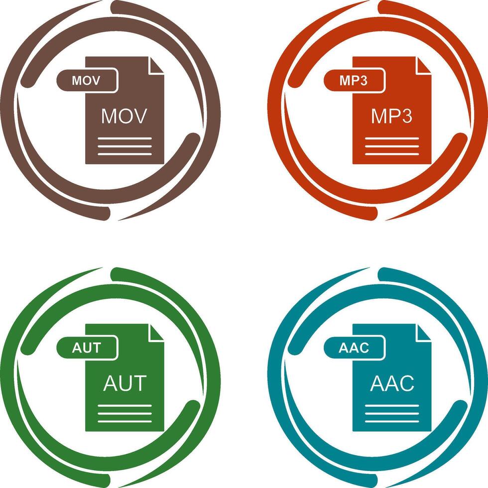 mov y mp3 icono vector