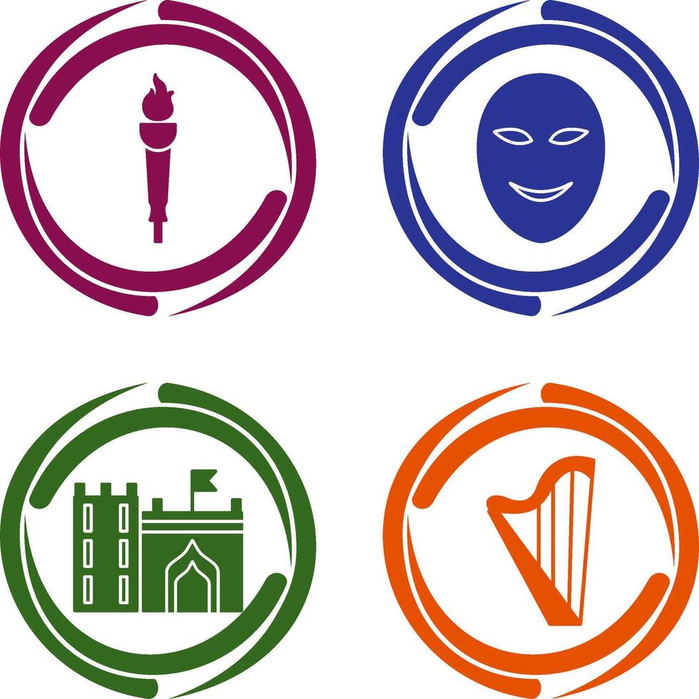 Museum Torch and Ancient Icon vector