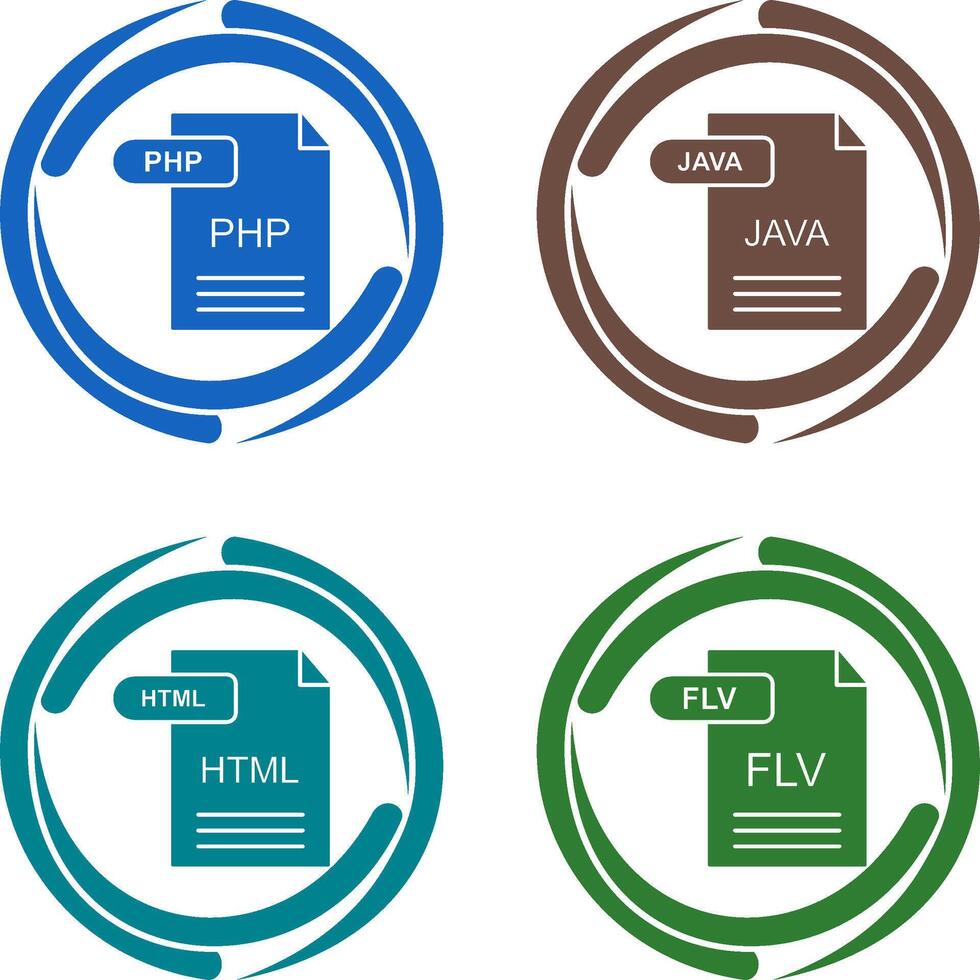 php y Java icono vector