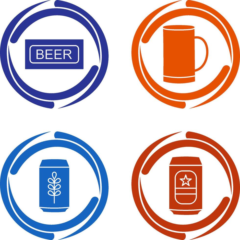 Beer Sign and Beer Mug Icon vector