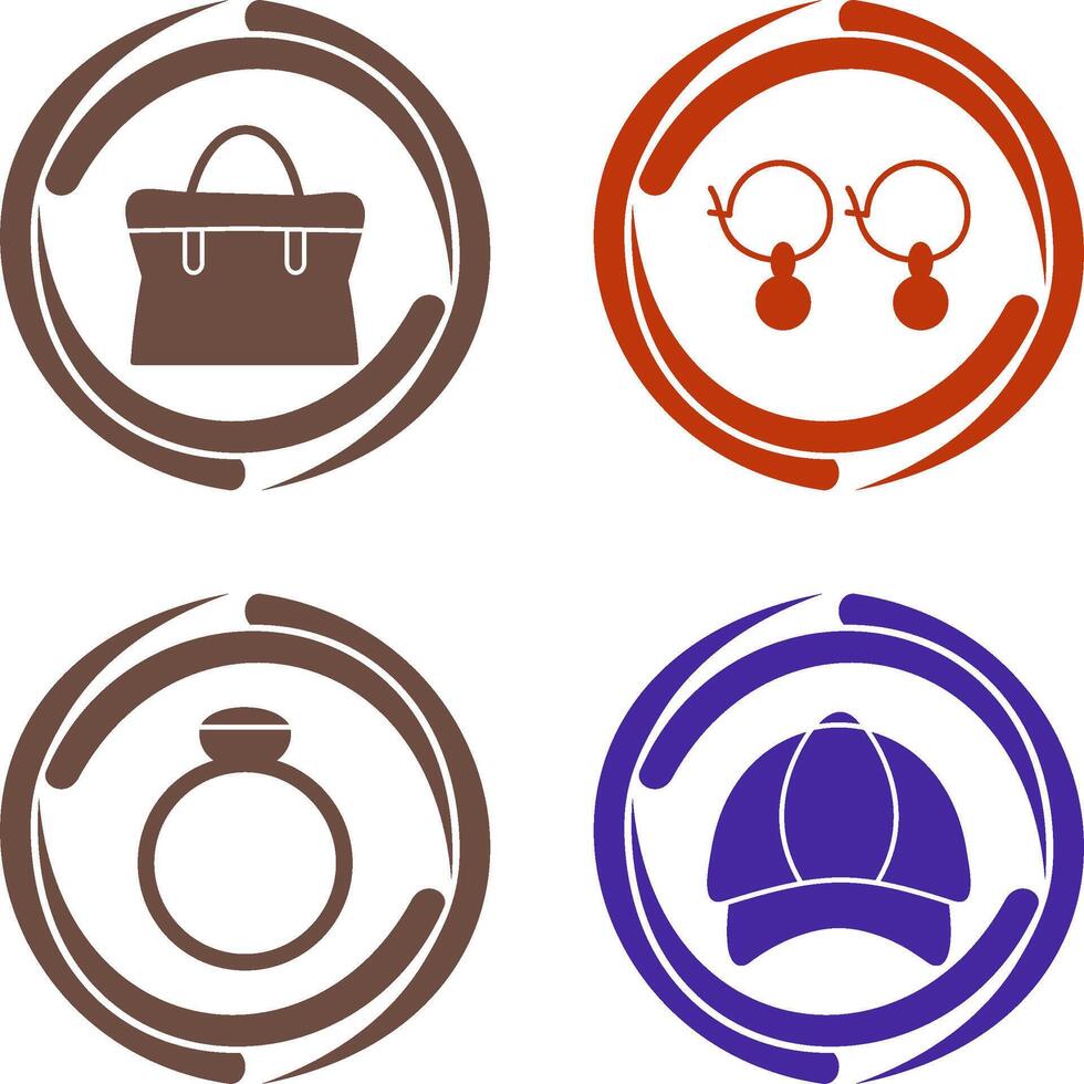 Bag and Earrings Icon vector