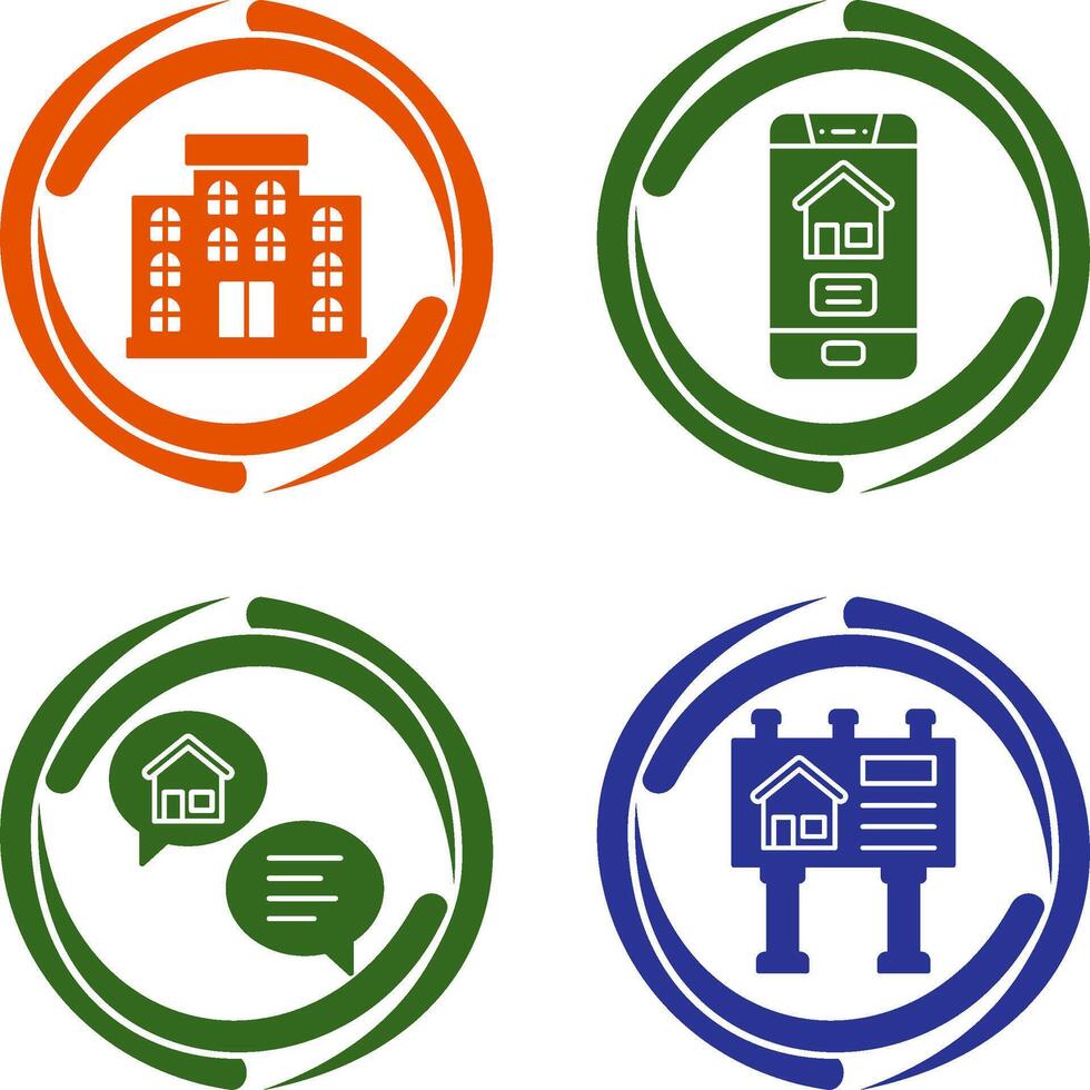 Apartment and Application Icon vector