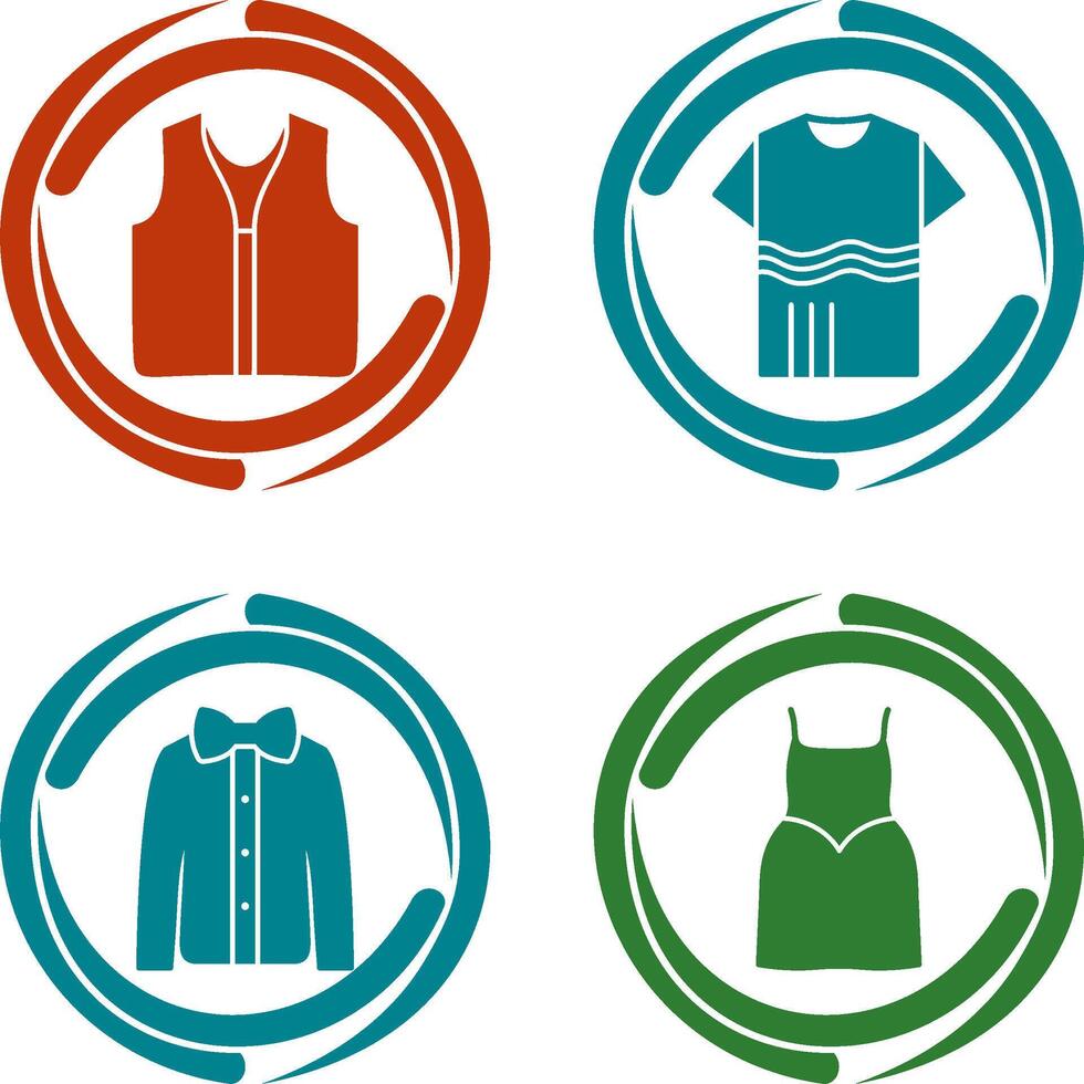 Swimming Vest and Accessory Icon vector