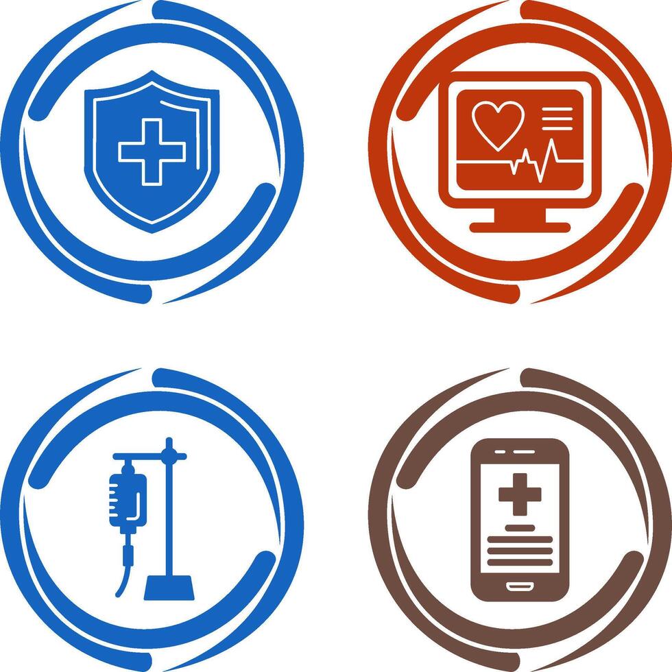 Protection and Plus Icon vector