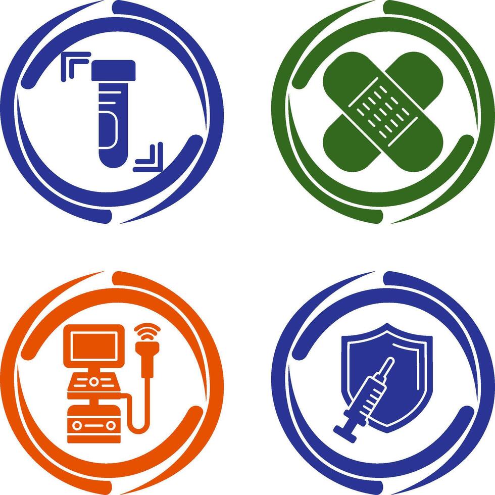 Test Tube and Wound Icon vector