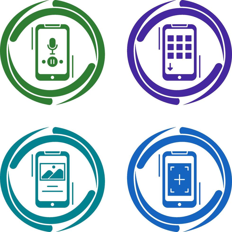 Voice Record and Device Icon vector