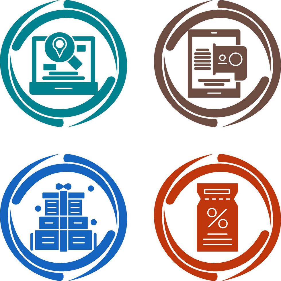 Find Location and Mobile Payment Icon vector