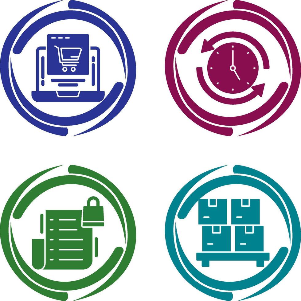 Add to Cart and Run time Icon vector