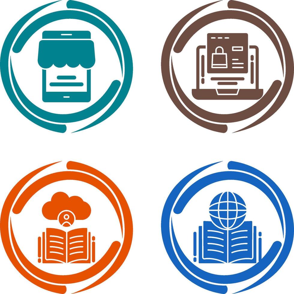 Online Store and Online Shopping Icon vector