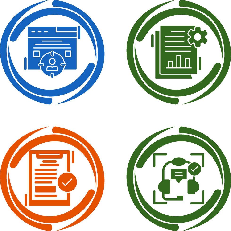 Target Audience and SEO Report Icon vector