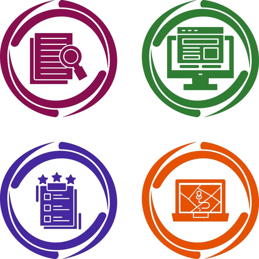 Details Looking and Adaptive Icon vector