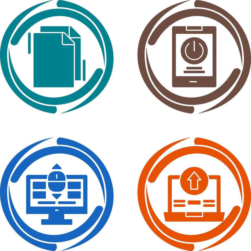 Copy and Power Icon vector
