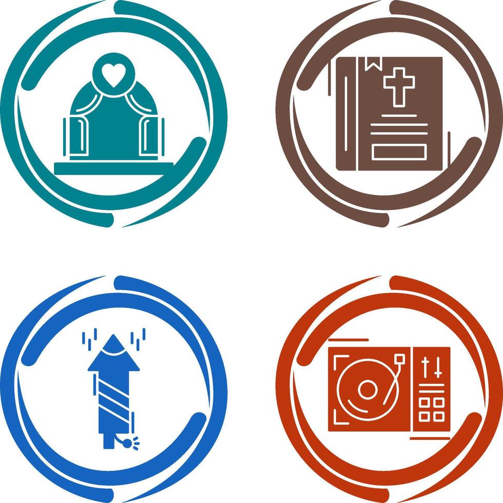 Arch and Bible Icon vector