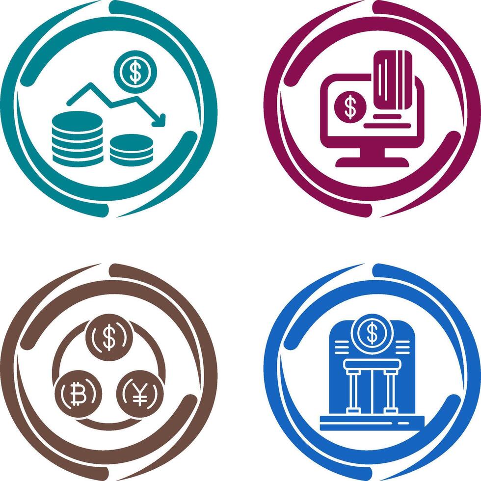 Money Loss and Online Payment Icon vector