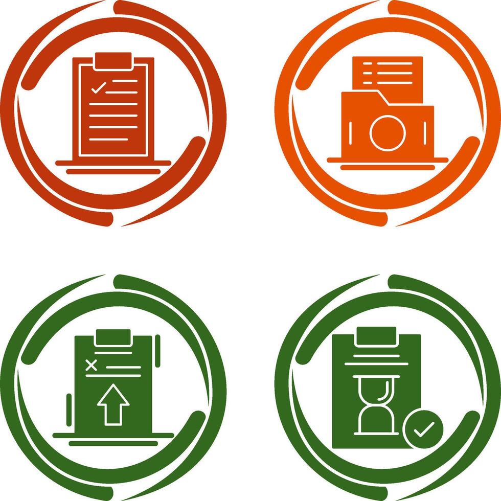 Clipboard and List Folder Icon vector