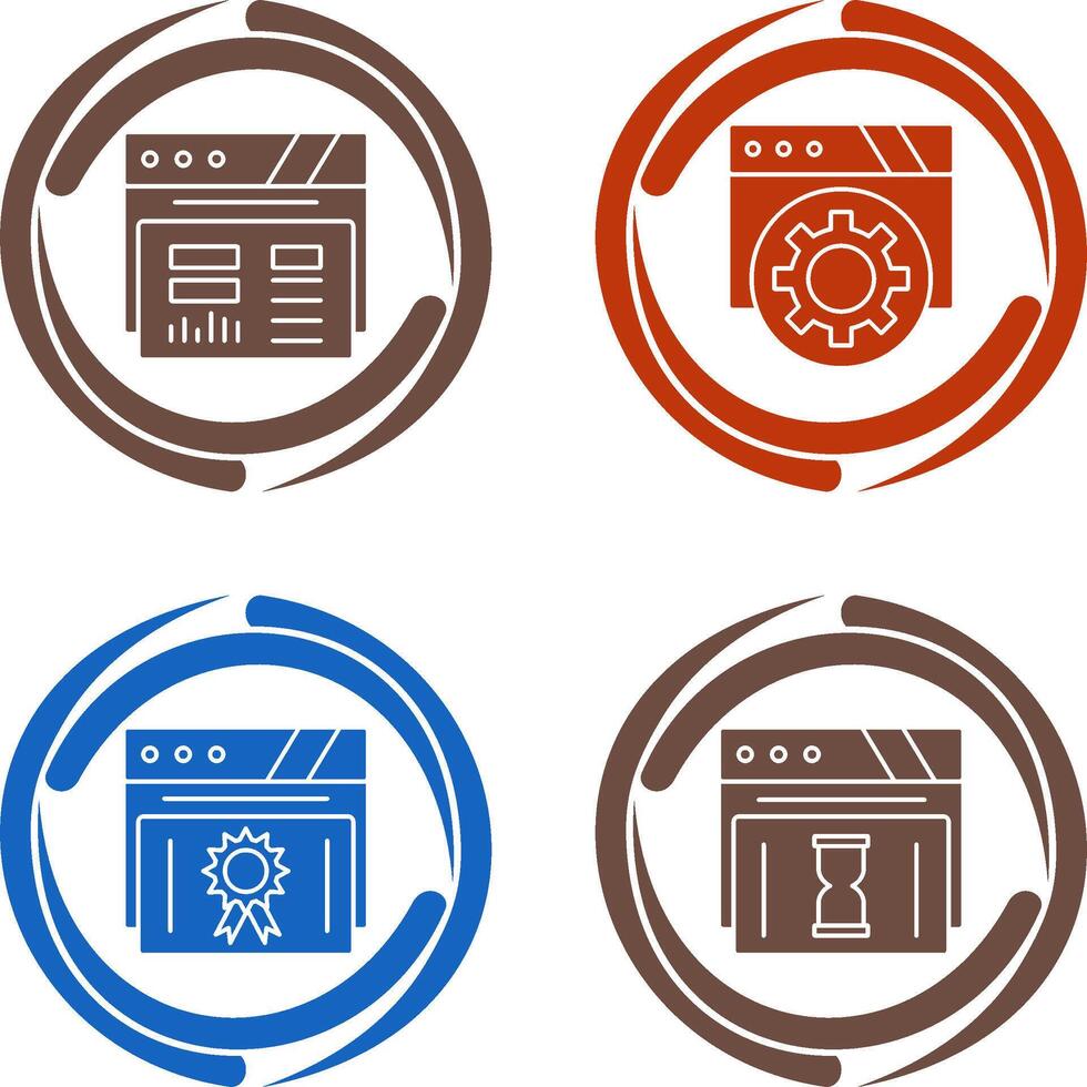 Dashboard and Browser Icon vector