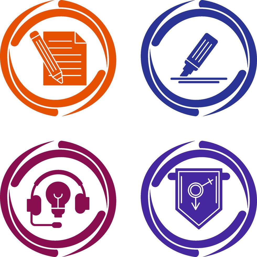 Pencil and MarkerSnack and Money Icon vector